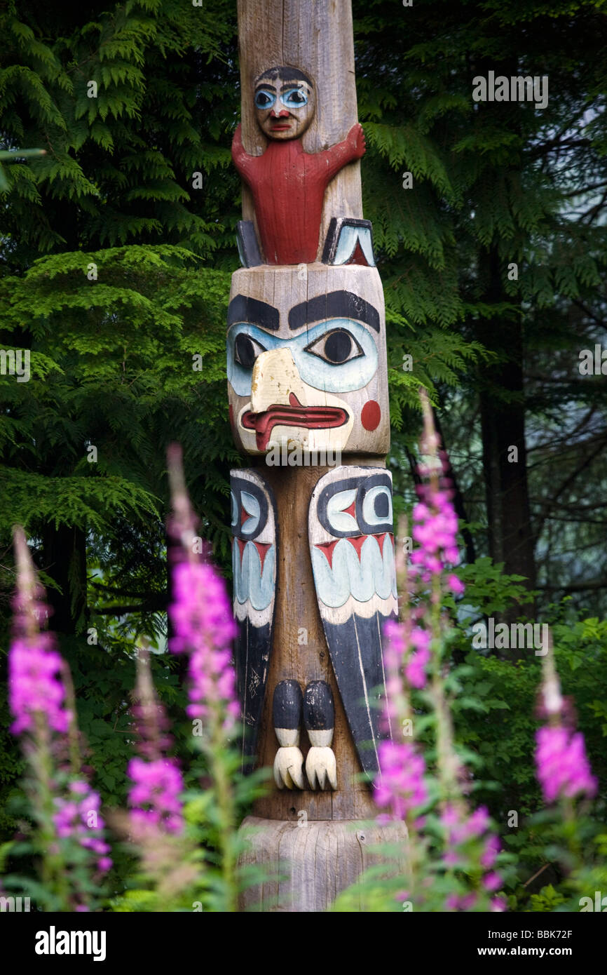 Ketchikan Raven Raven at the Head of Nass pole pole 10 Totem Bight State Historical ...