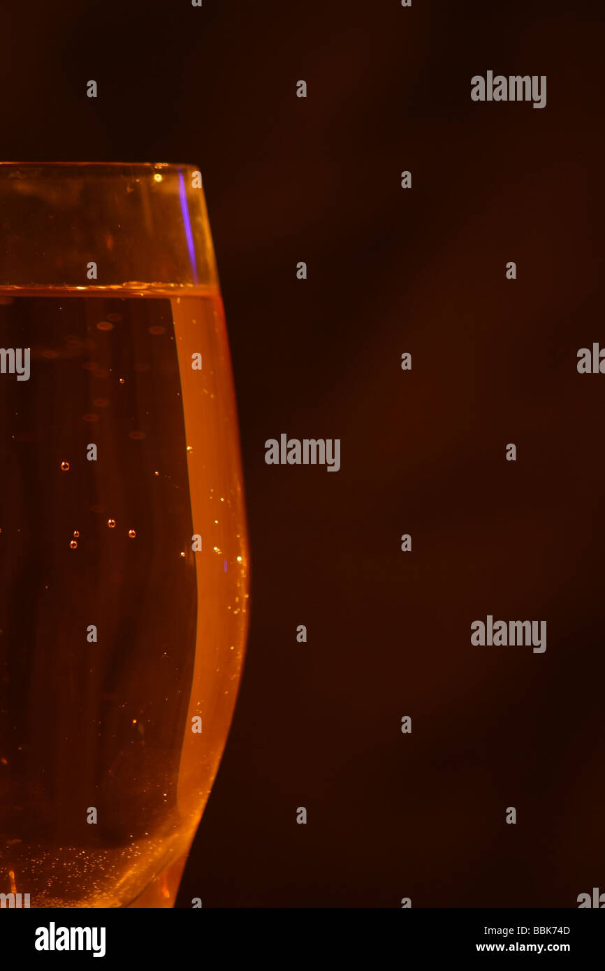 goblet white wine on dark background Stock Photo