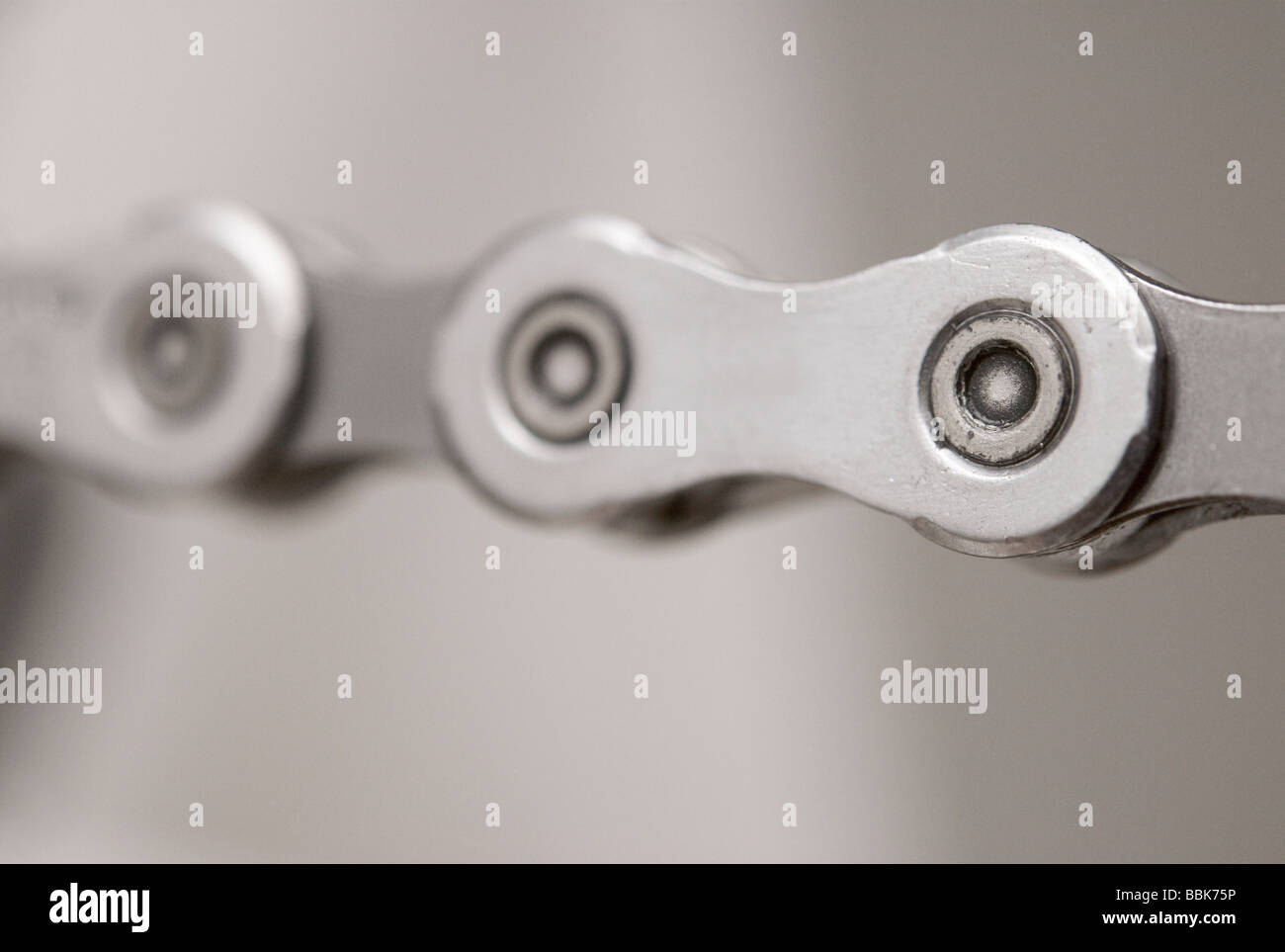Bicycle chain link, selective focus Stock Photo