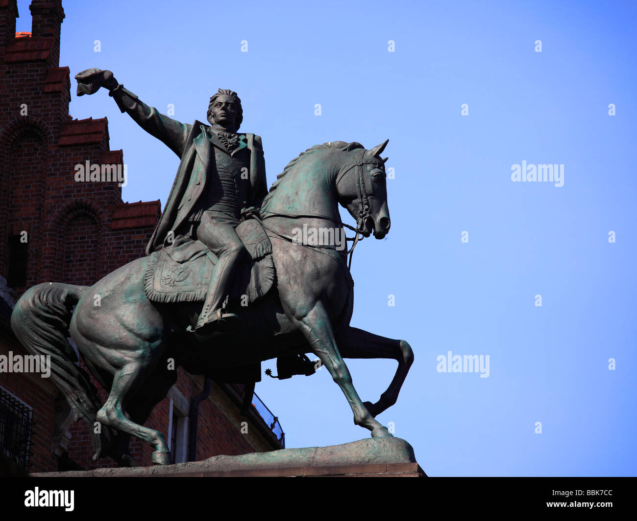 Poland Krakow Wawel Castle Tadeusz Kosciuszko statue Stock Photo Alamy