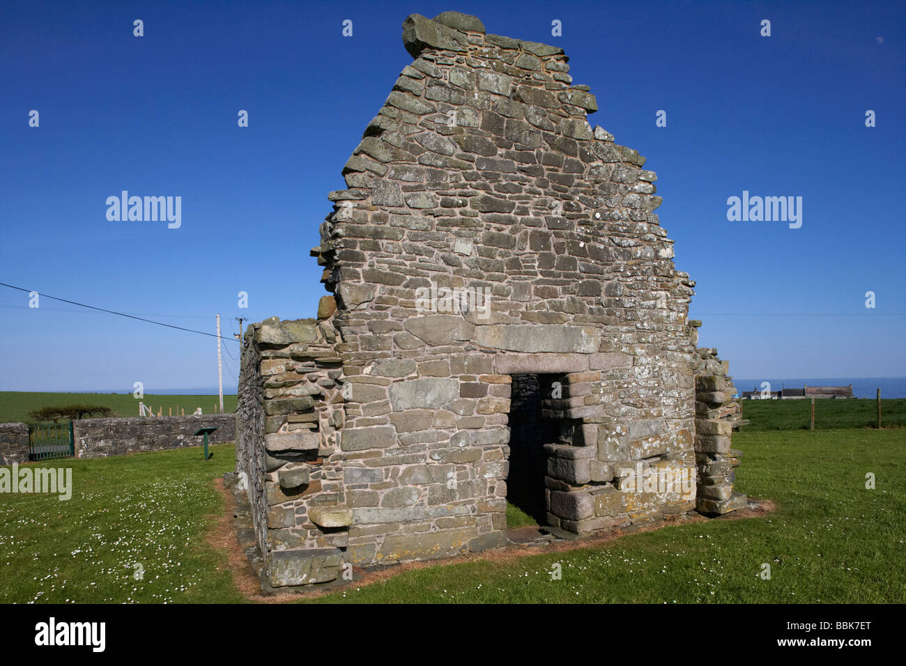 ruins of 12th century St Johns Point Church lecale county down northern ireland uk Stock Photo