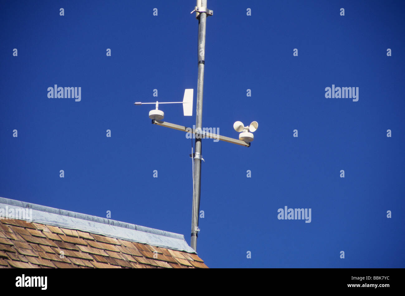 weather station science anemometer wind direction speed sensor Stock