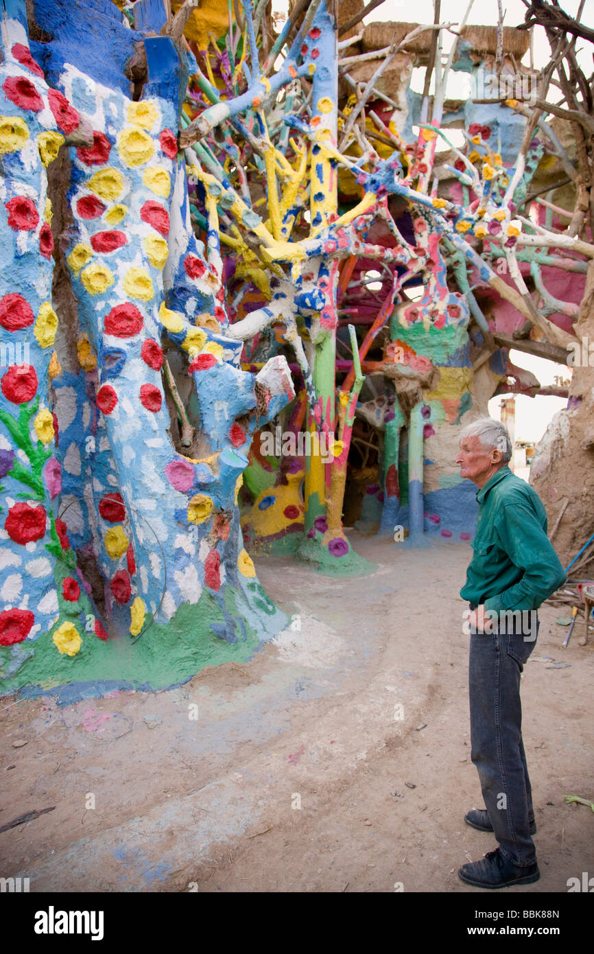 Leonard Knight s colorful creation known as Salvation Mountain Slab City near Niland California Stock Photo