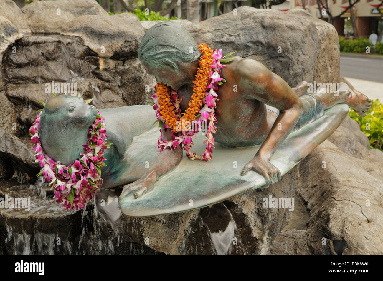 Surfer at waikiki beach hi-res stock photography and images - Alamy