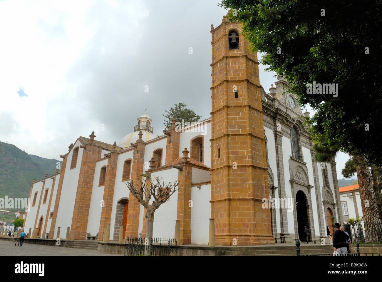 The Basilica de Nuestra Senora del Pino, The Basilica of Our Lady of the Pine, classical 18th century church. Teror, Gran Canari Stock Photo