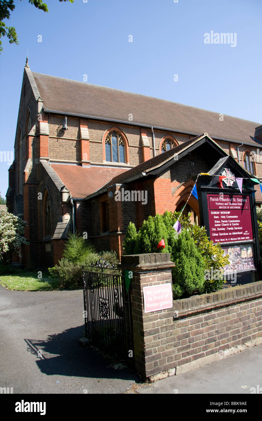 St Stephen's Church Warwick Road Norbury Stock Photo Alamy