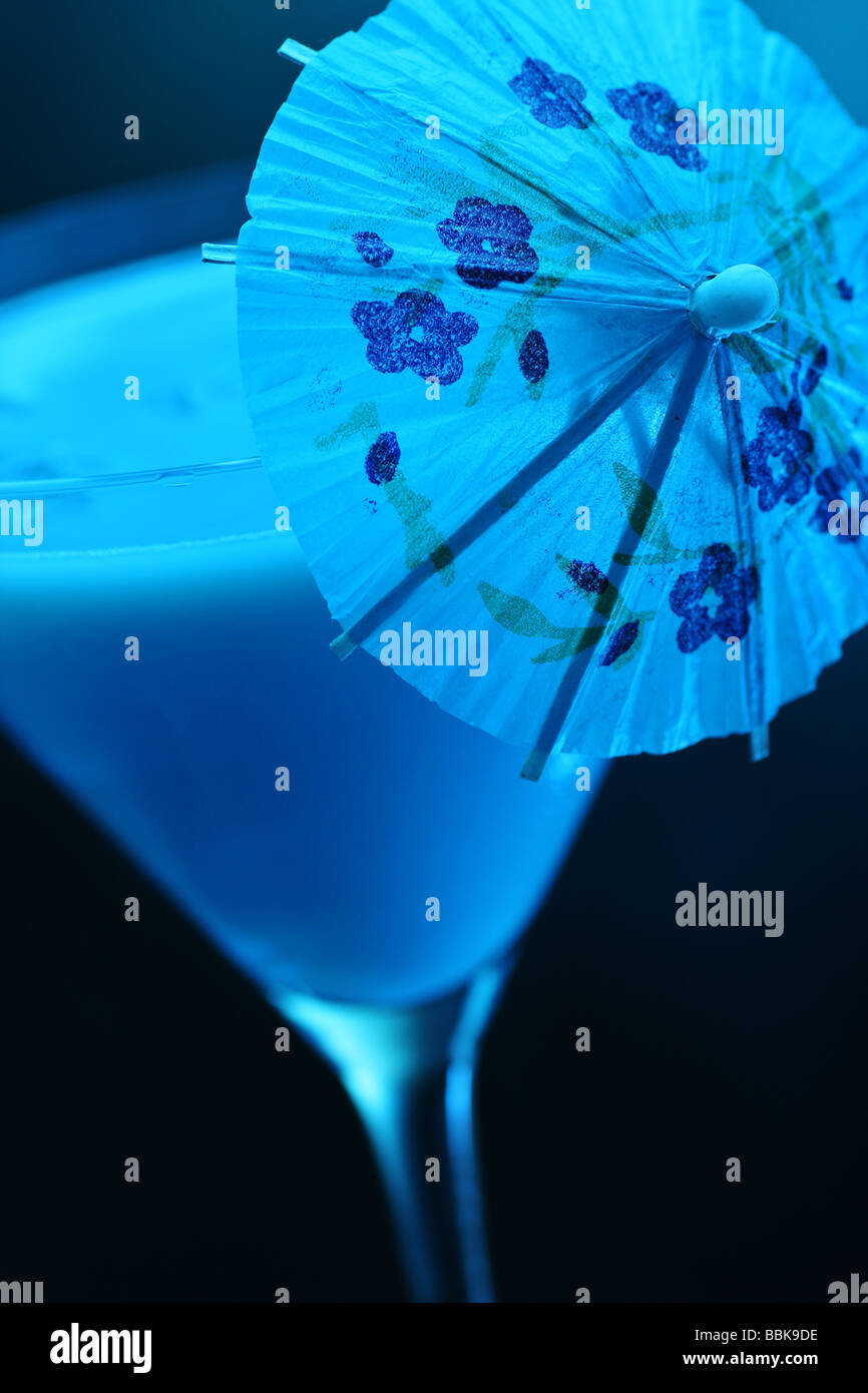 Hawaiian Blue cocktail white rum curacao pineapple juice coconut milk