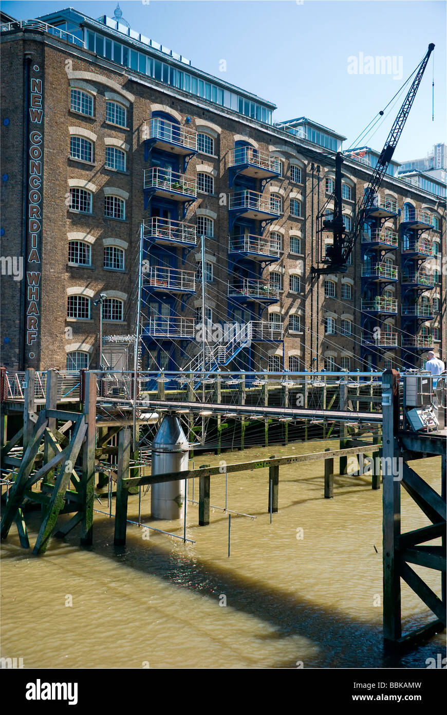 New Concordia Wharf London Dockside Stock Photo - Alamy