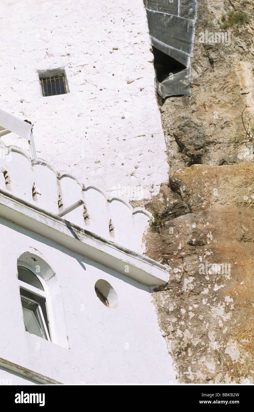 Ostrog monastery exterior detail, Montenegro, Balkans Stock Photo