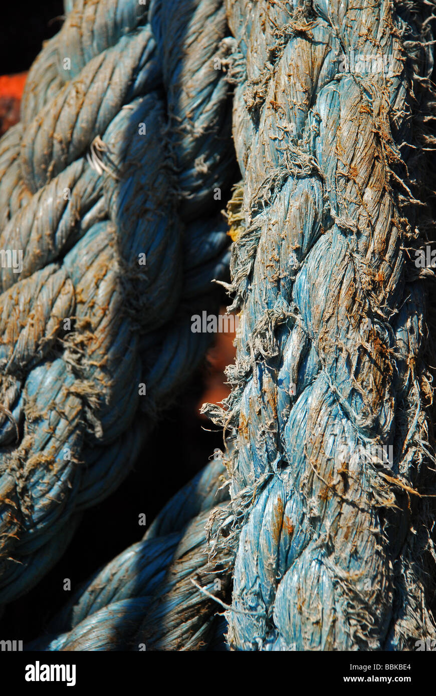 Ropes, weathered and used Stock Photo - Alamy