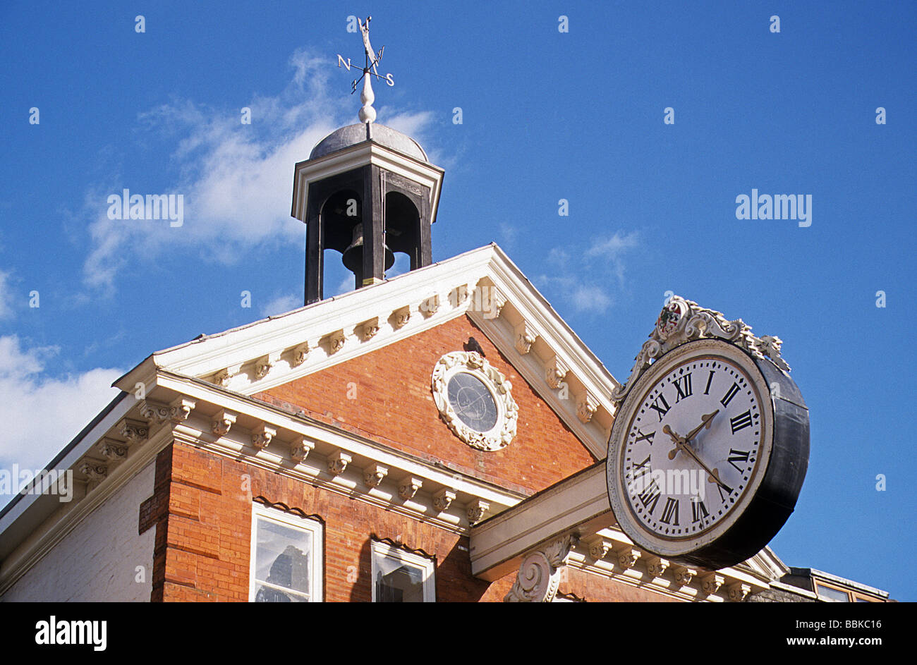 Rochester, Kent. Clock on the former Corn Exchange, projecting out over