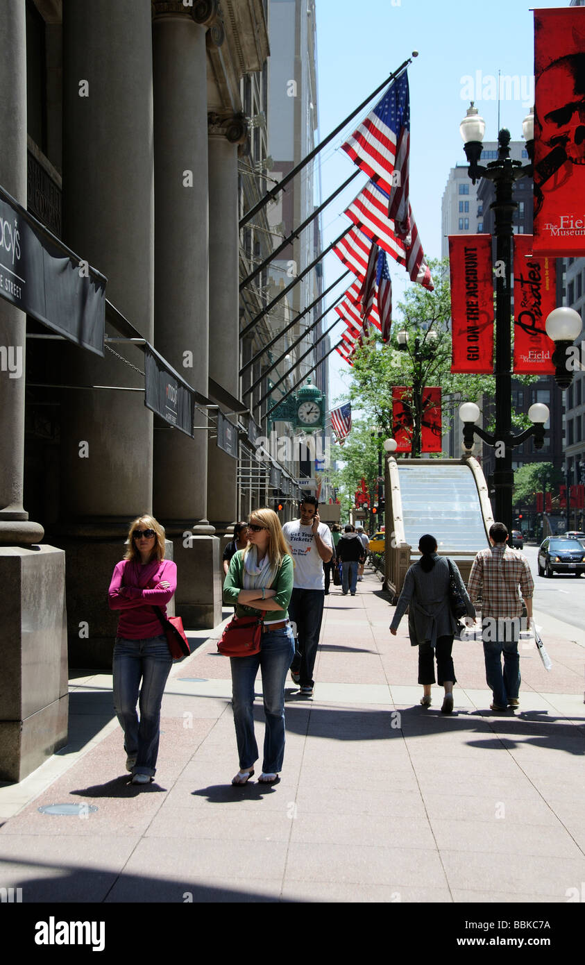 Macys department store on State Street downtown Chicago Illinois USA