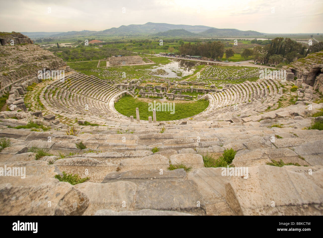 Ancient amphitheater at Ephesus Turkey Stock Photo