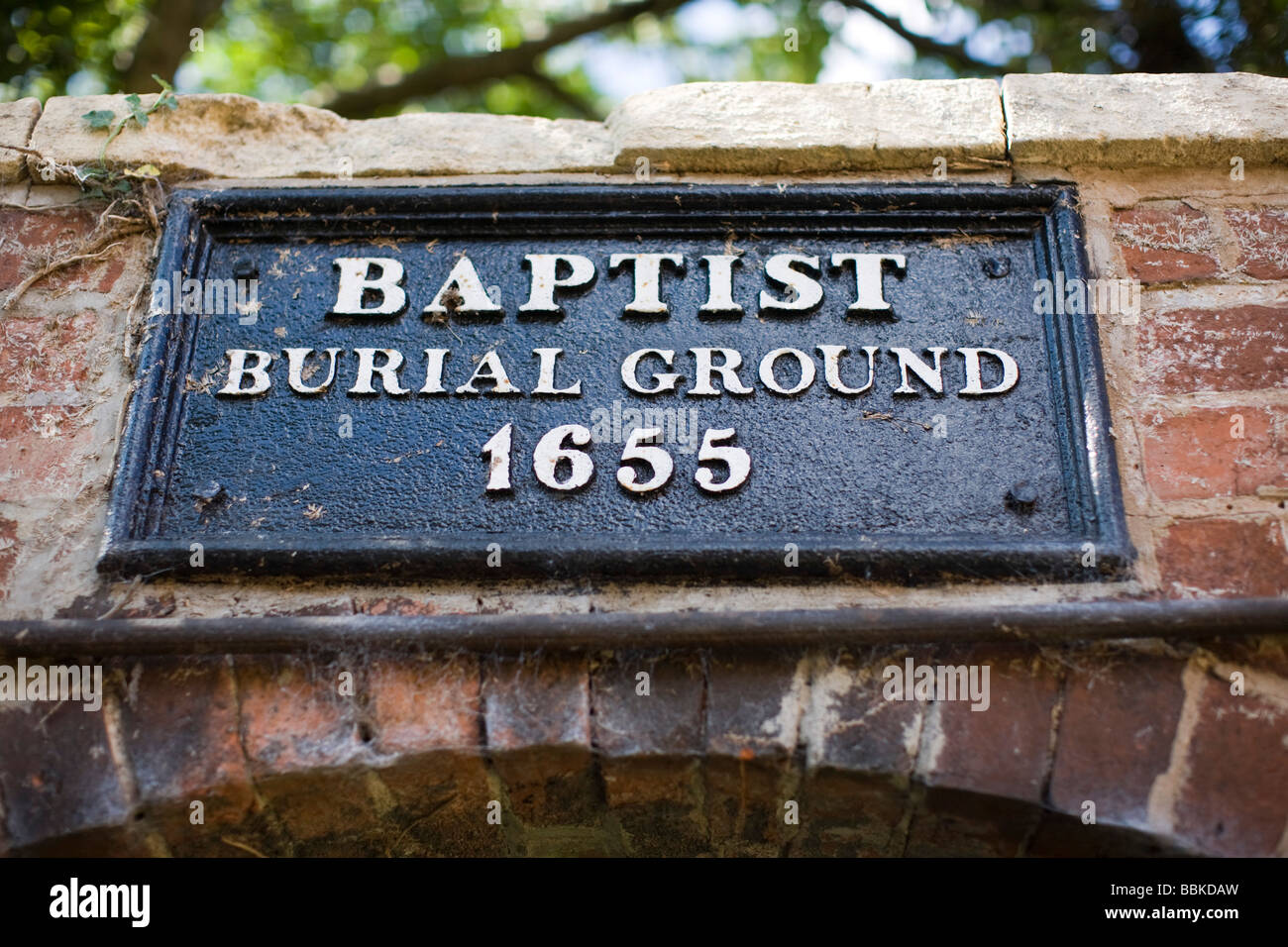 Baptist burial ground 1655, tewkesbury, Gloucestershire, UK Stock Photo