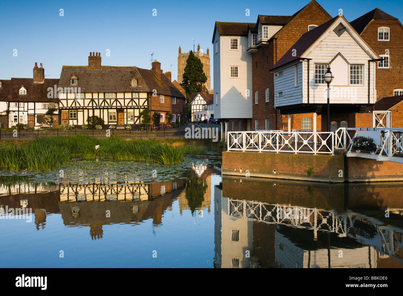 Mill Bank, Tewkesbury and the River Severn, Gloucestershire, UK Stock Photo
