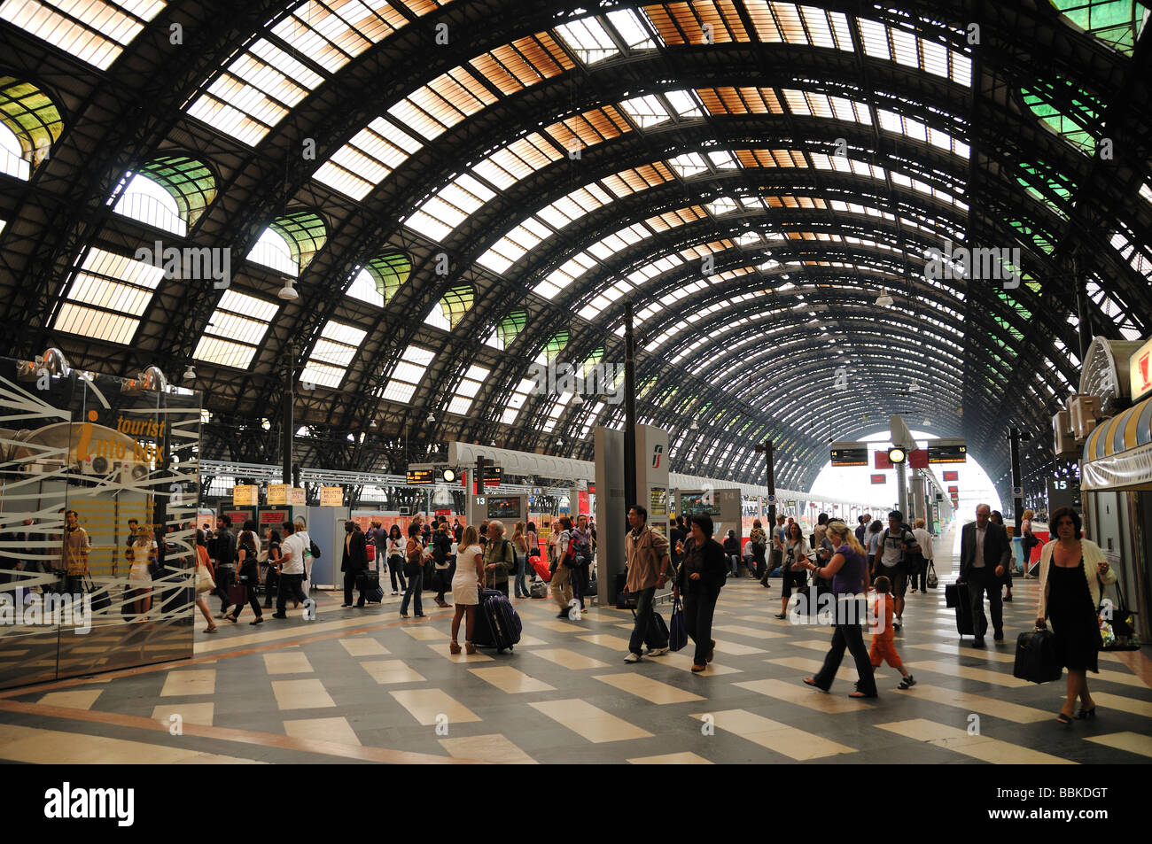 Train Station Milan, Lombardy, Italy Stock Photo