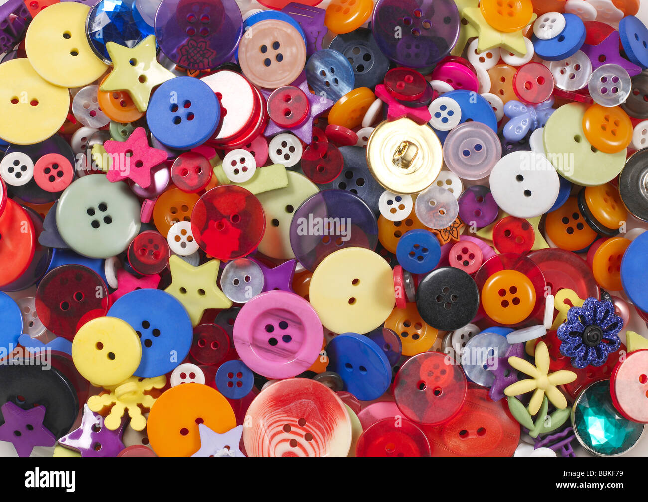 Assorted Buttons Stock Photo