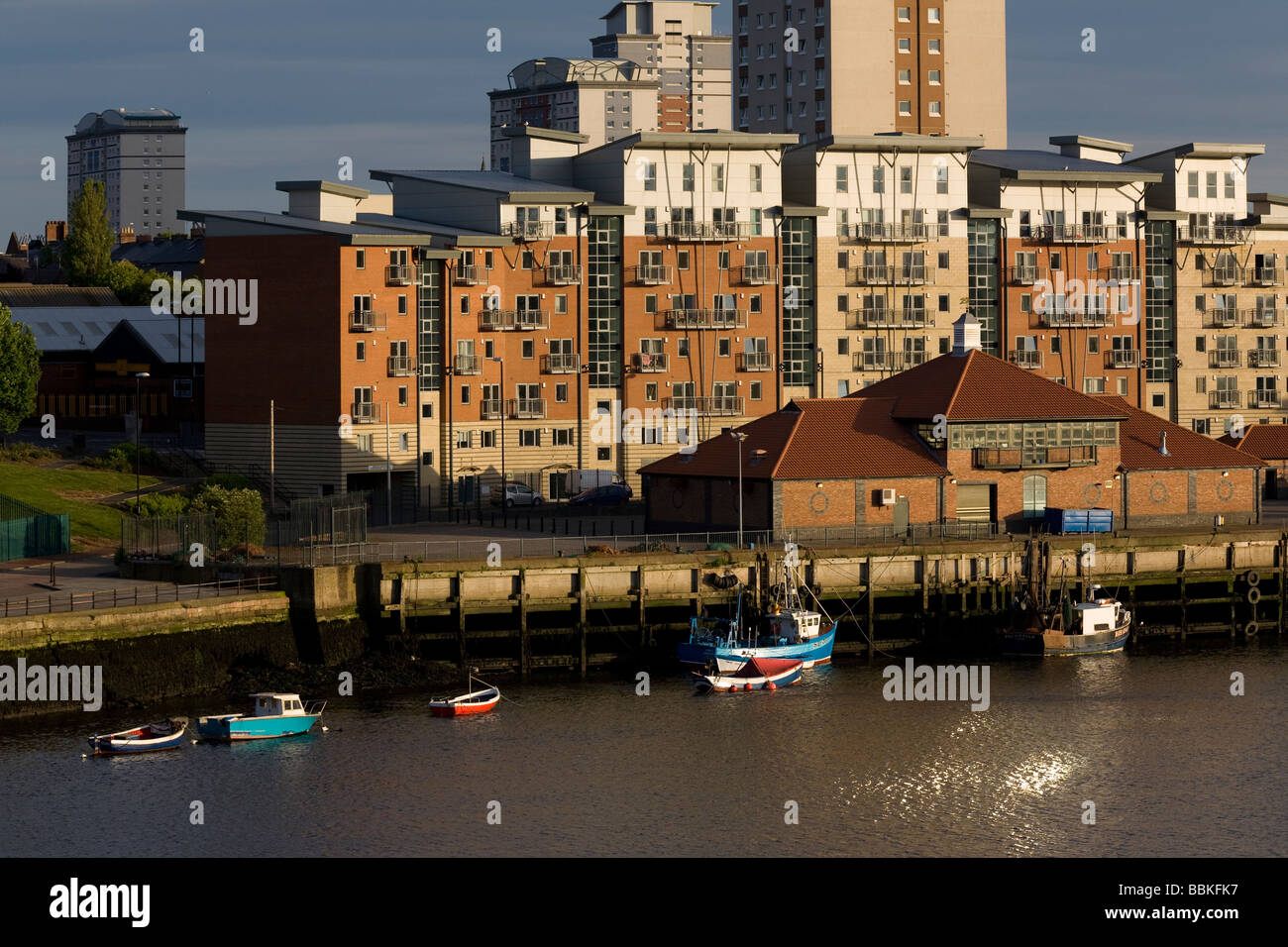 Riverside apartments on the River Wear in Sunderland Stock Photo Alamy