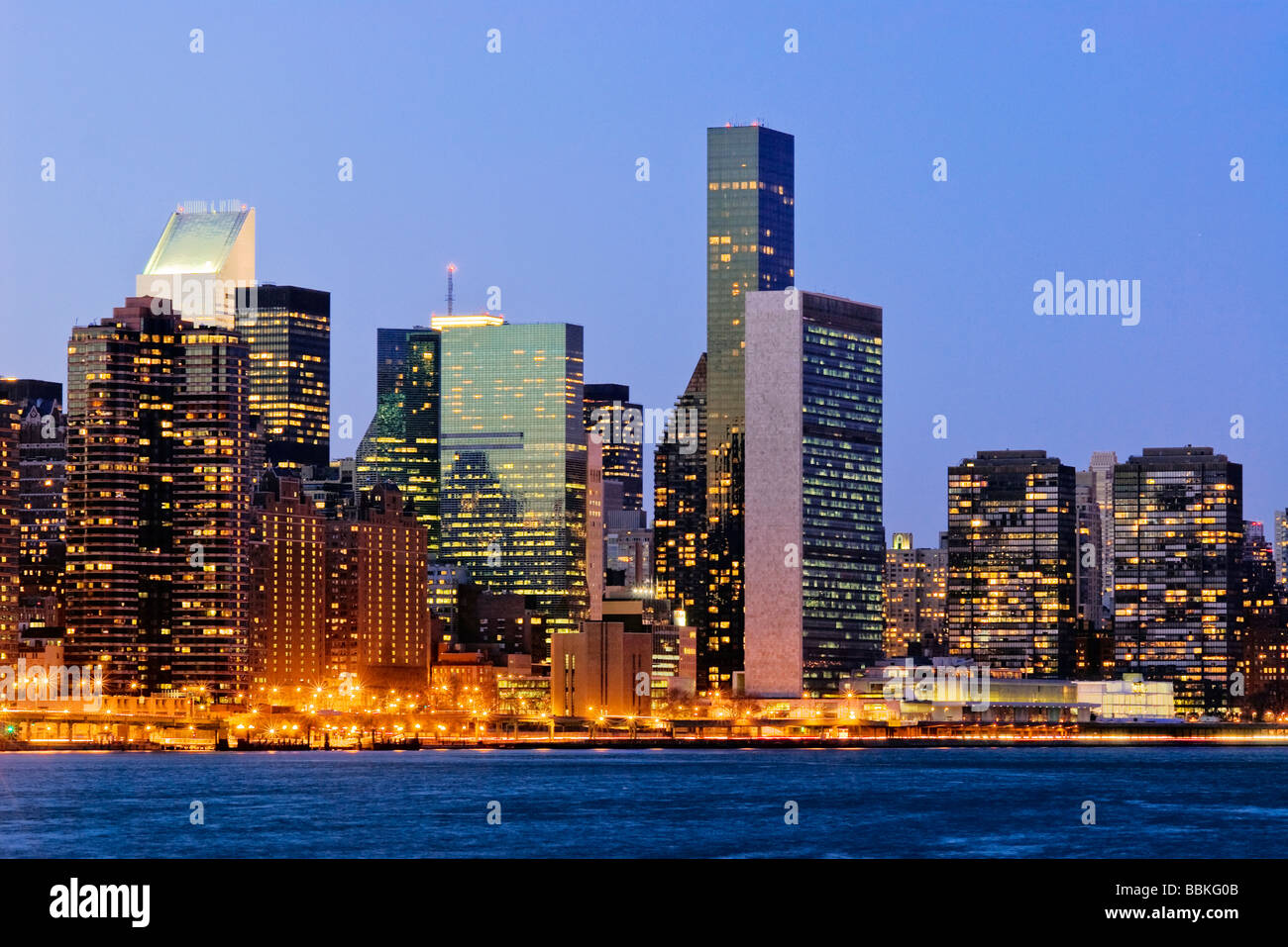 New York Skyline East Side Manhattan Stock Photo