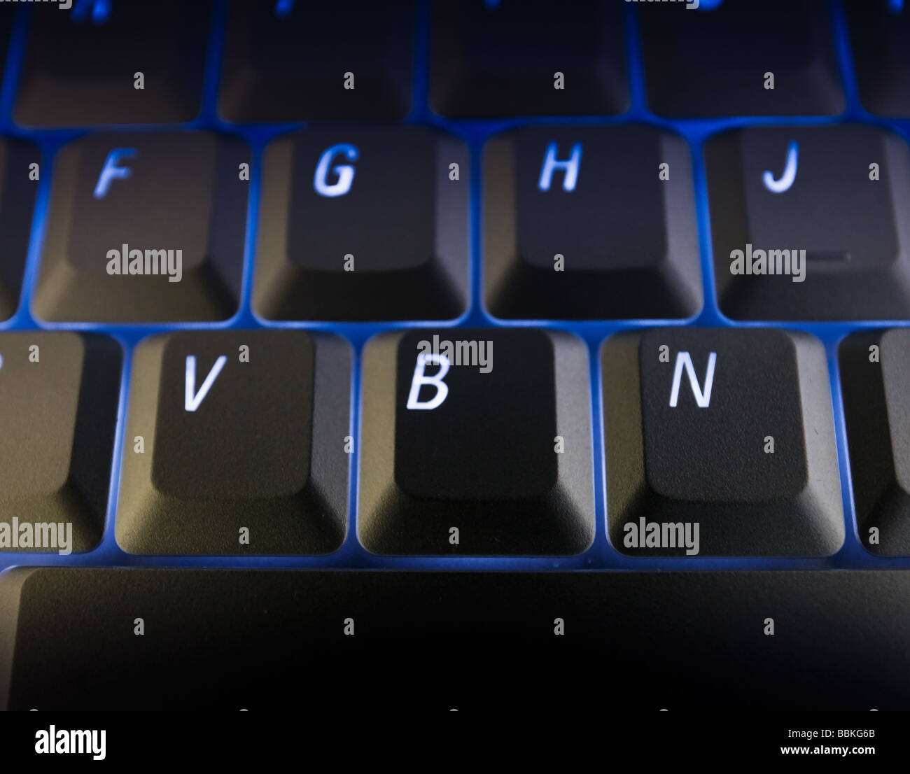 Keyboard Keys Technology Computer Computing Blue Clean Lines Lit Blue ...