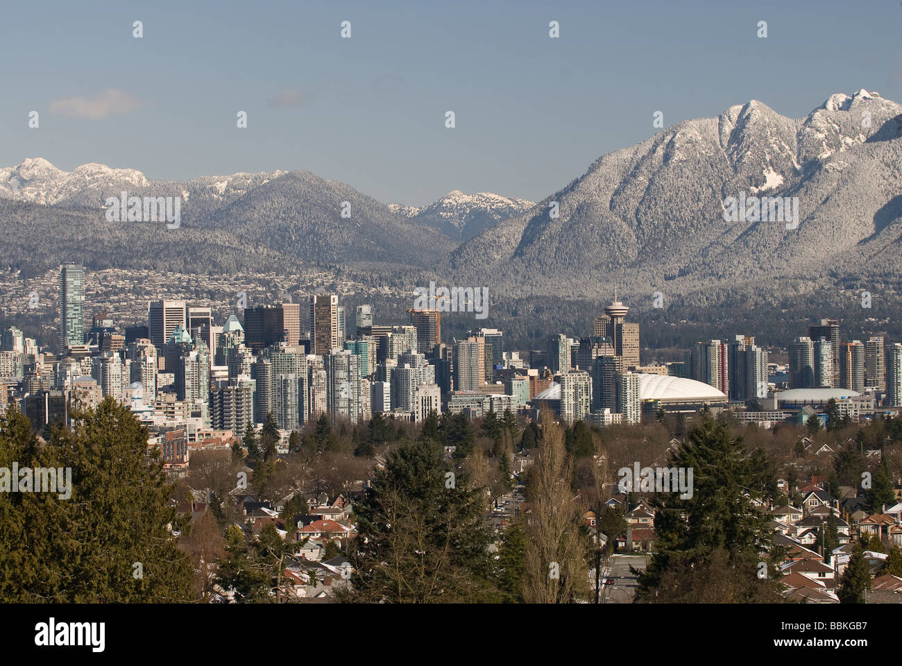 A high angle view of Vancouver's downtown in winter Stock Photo - Alamy