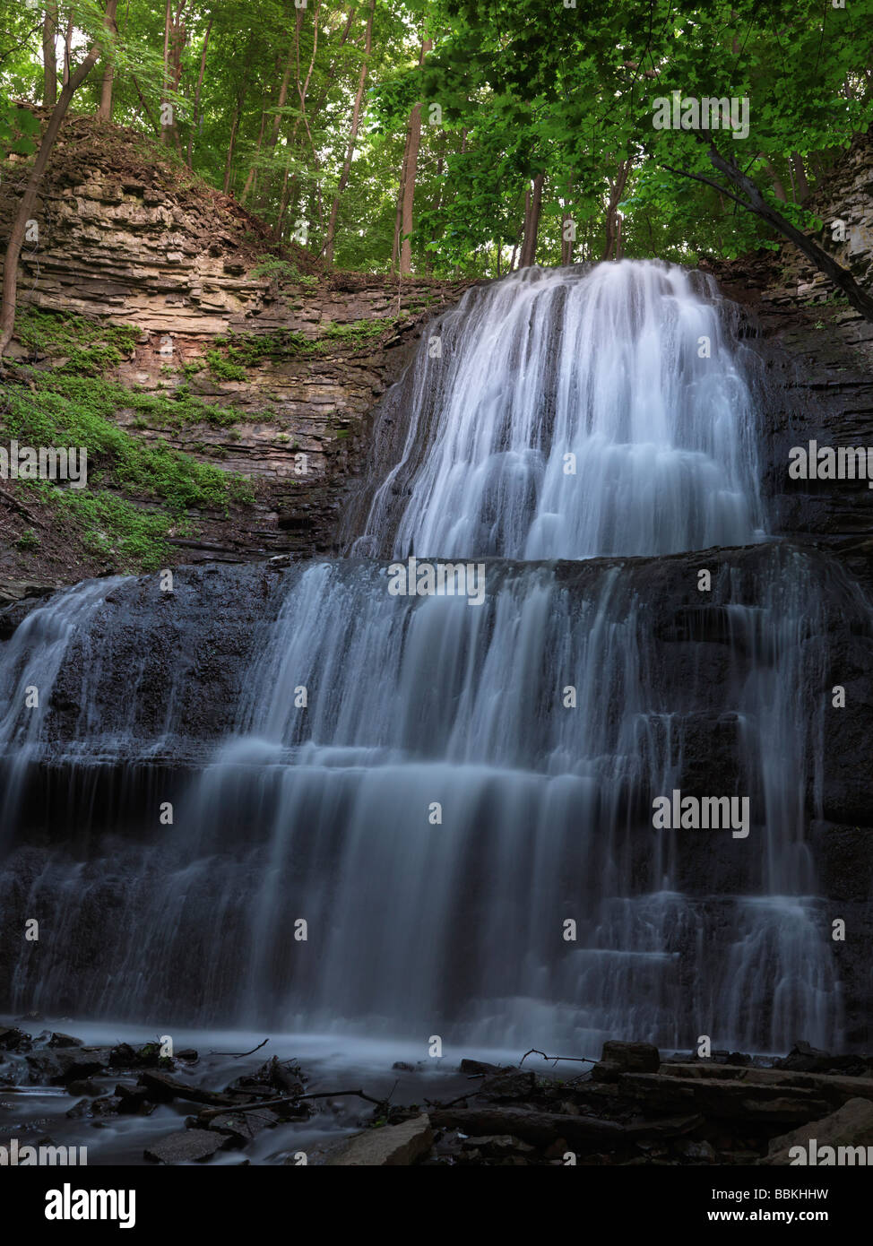 Sherman Falls Cascade waterfall Stock Photo