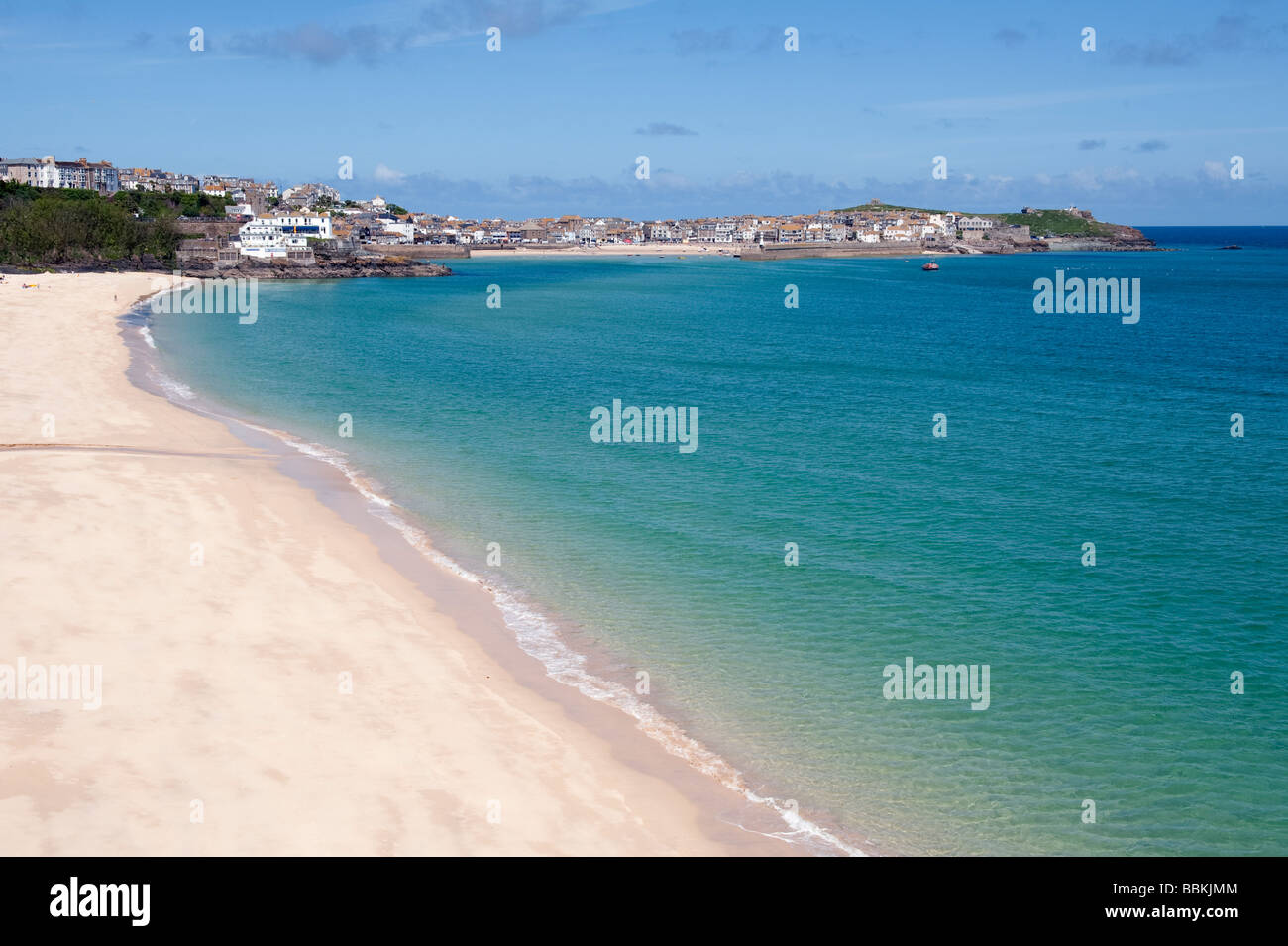 Porthminster beach in Cornwall,'Great Britain' Stock Photo