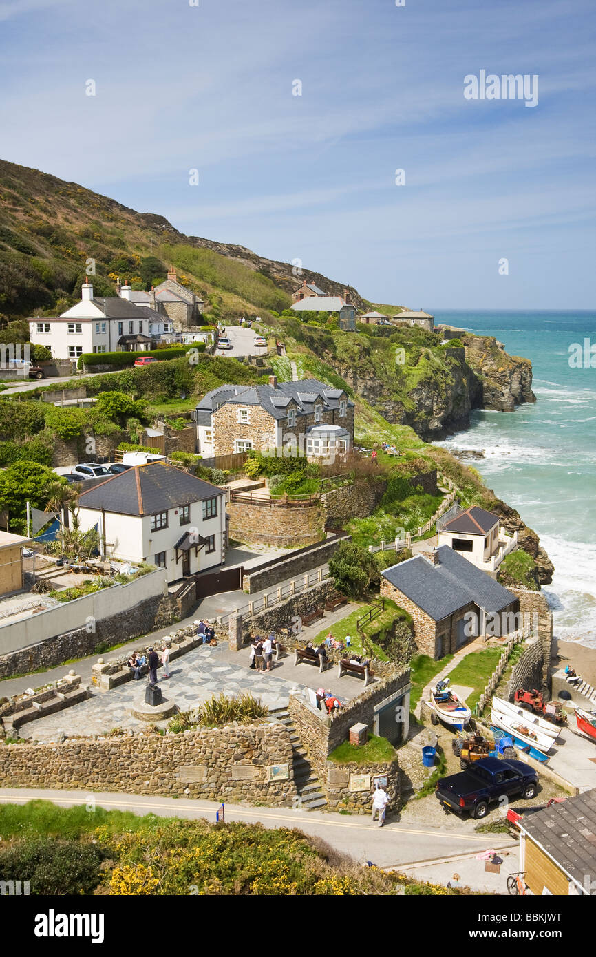 A view of Trevaunance cove, St Agnes, North Cornwall, UK Stock Photo