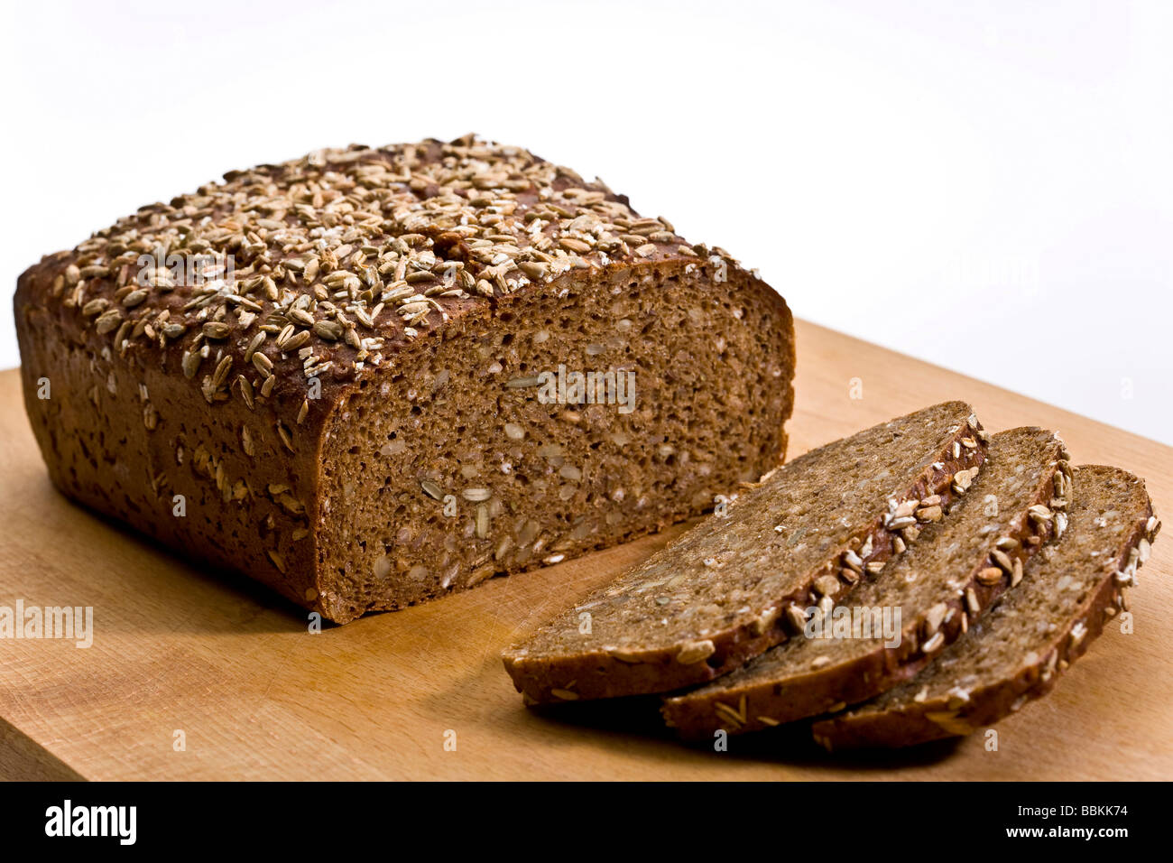 Rye bread with whole grains Stock Photo