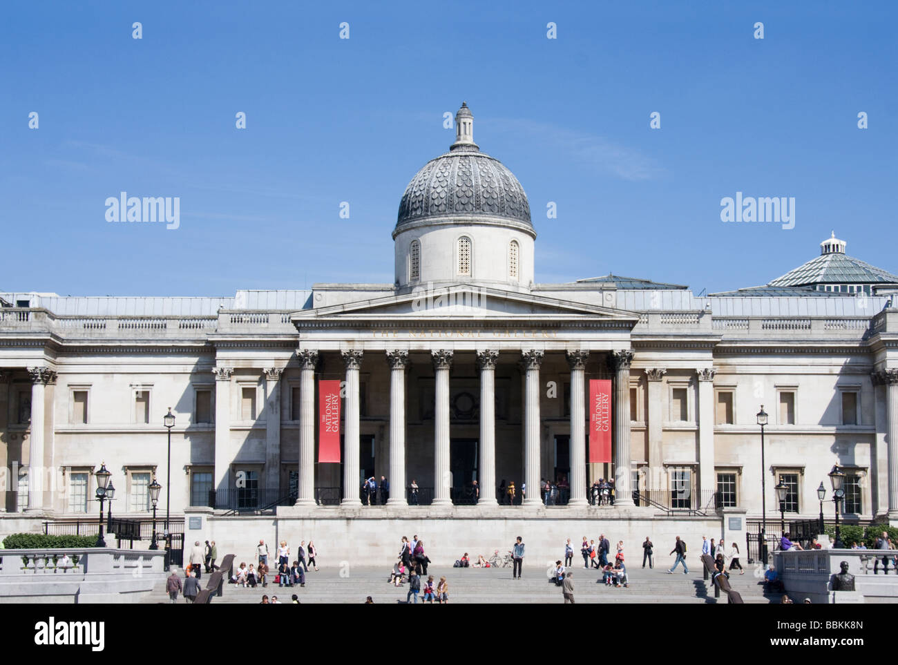 National Gallery Trafalgar Square London England Stock Photo