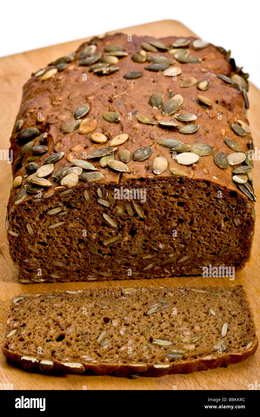 Rye bread with pumpkin seeds Stock Photo