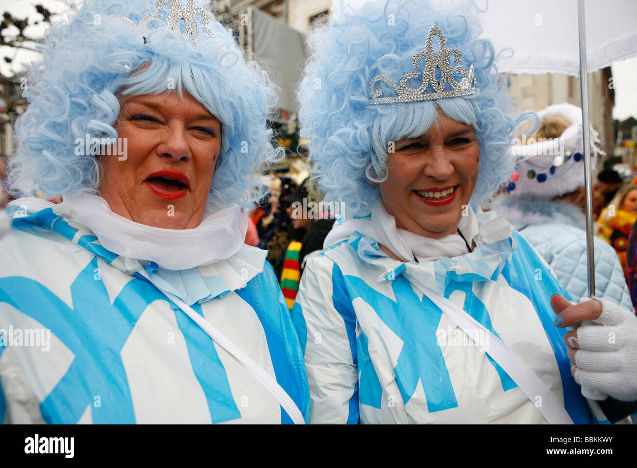 Carnival in Maastricht This festival is different then in other parts of Holland as there are around 100 bands playing live fanfara music in the city centre Most of the celebrations take place outside on the streets and squares During three days of celebrations people dance chat joke and especially drink a lot of alcohol Stock Photo