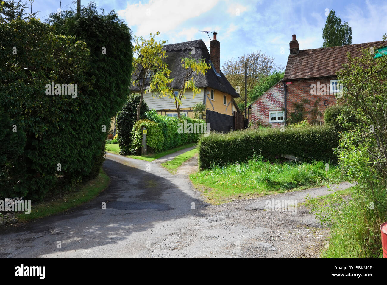 Attractive group of Kent Cottages near Bridge Kent UK Stock Photo Alamy