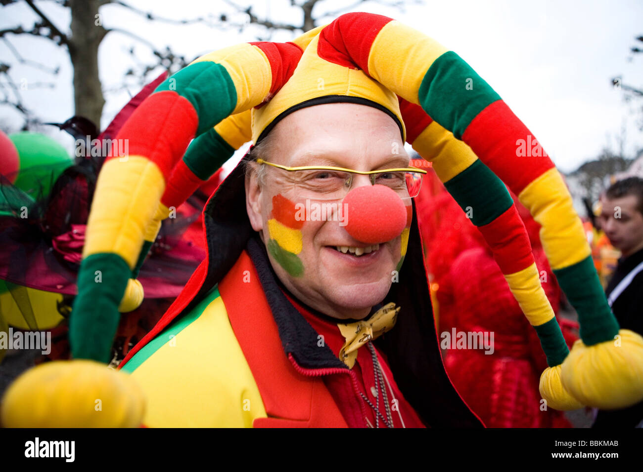 Carnival in Maastricht This festival is different then in other parts of Holland as there are around 100 bands playing live fanfara music in the city centre Most of the celebrations take place outside on the streets and squares During three days of celebrations people dance chat joke and especially drink a lot of alcohol Stock Photo