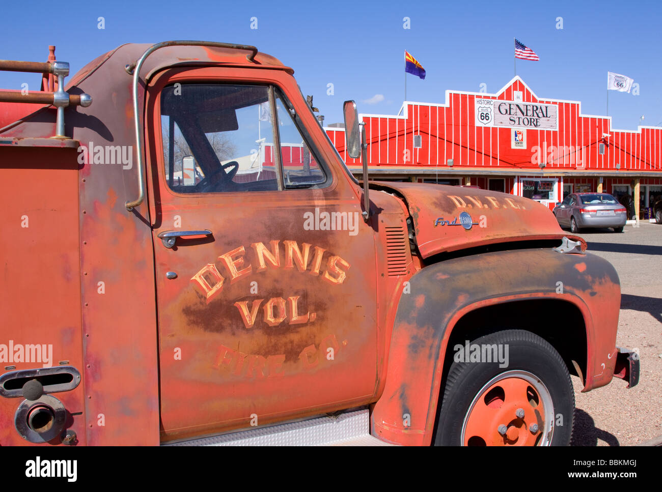 Old van and general store, Seligman, Route 66, Arizona Stock Photo Alamy