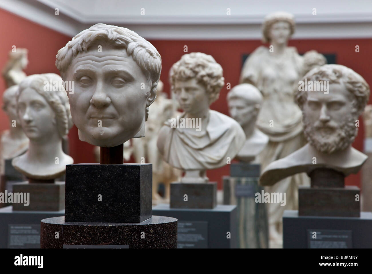 Ancient busts from the Roman period Stock Photo