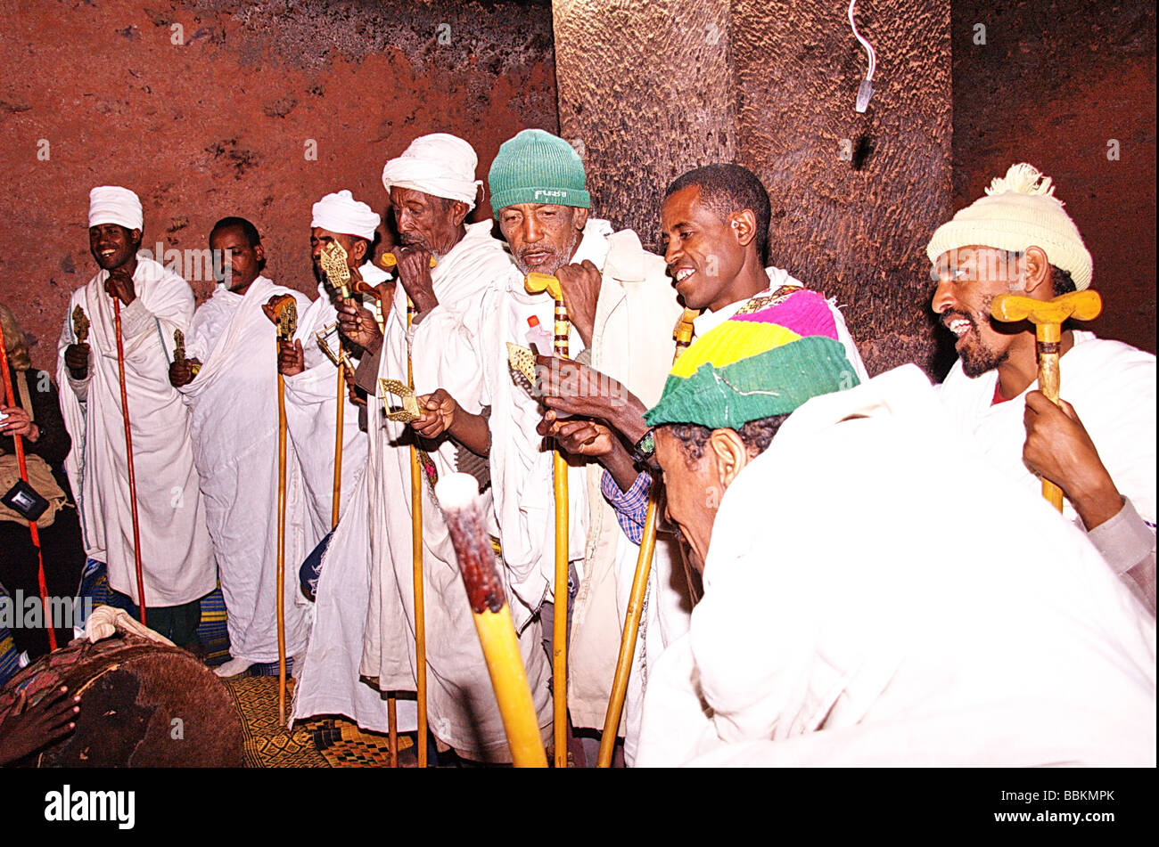 Africa Ethiopia Lalibela Interior Of Rock Hewn Church Of Bete Maryam 