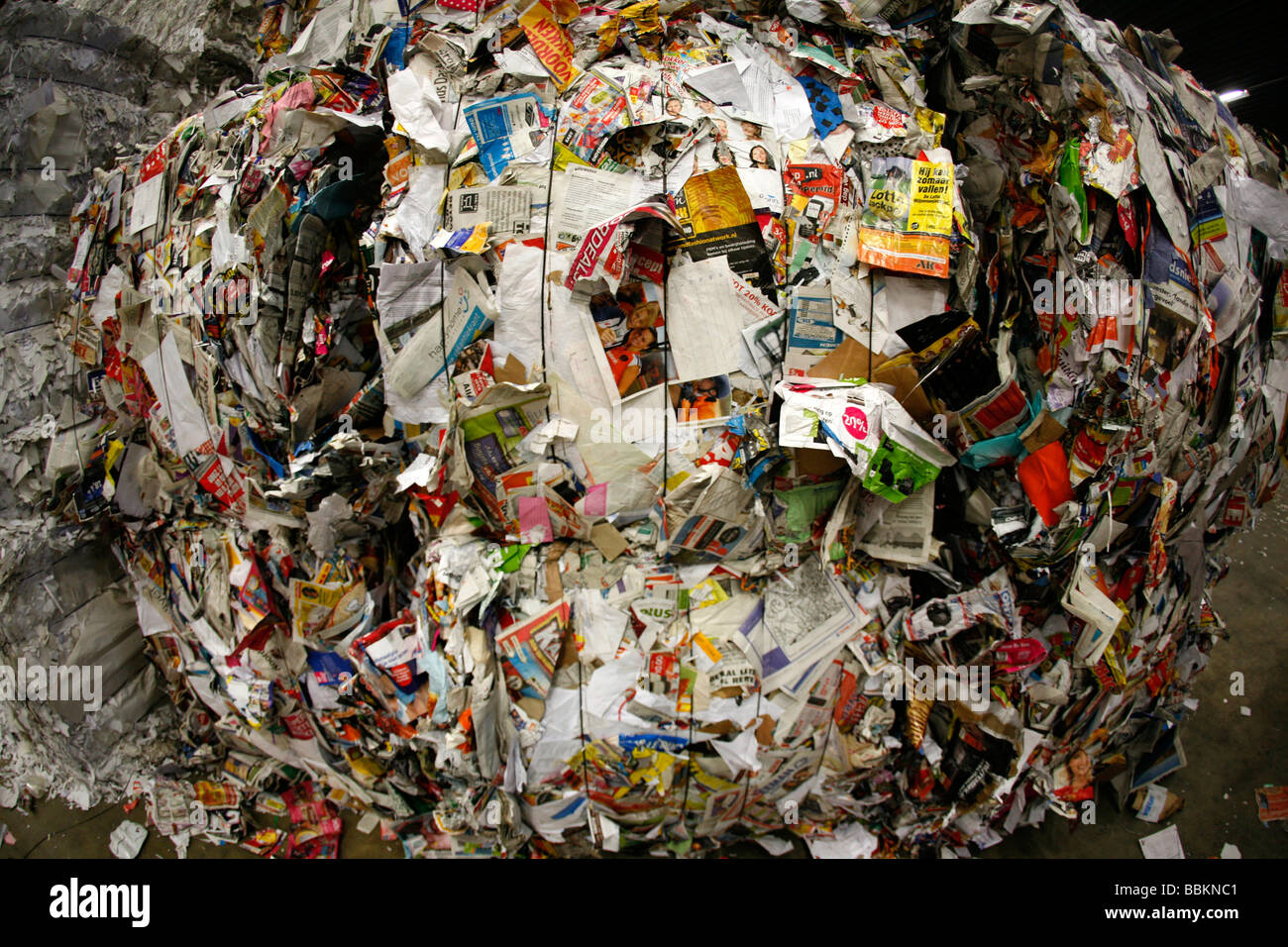 Recycling of paper All municipalities in The Netherlands are required to provide known collection points for recyclable and or hazardous materials All types of separated trash can be accepted here for free or a small sum depending on type of material green stuff and concrete bricks is usually free Some stores perform collection of chemicals paint batteries Dutch household waste recycling averages to 60 2006 Stock Photo