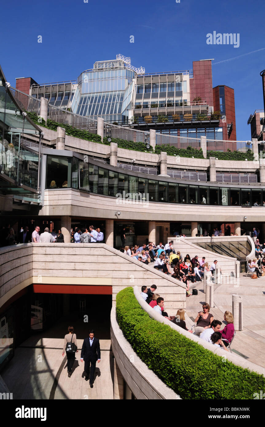 Broadgate centre, London England at lunchtime Stock Photo - Alamy