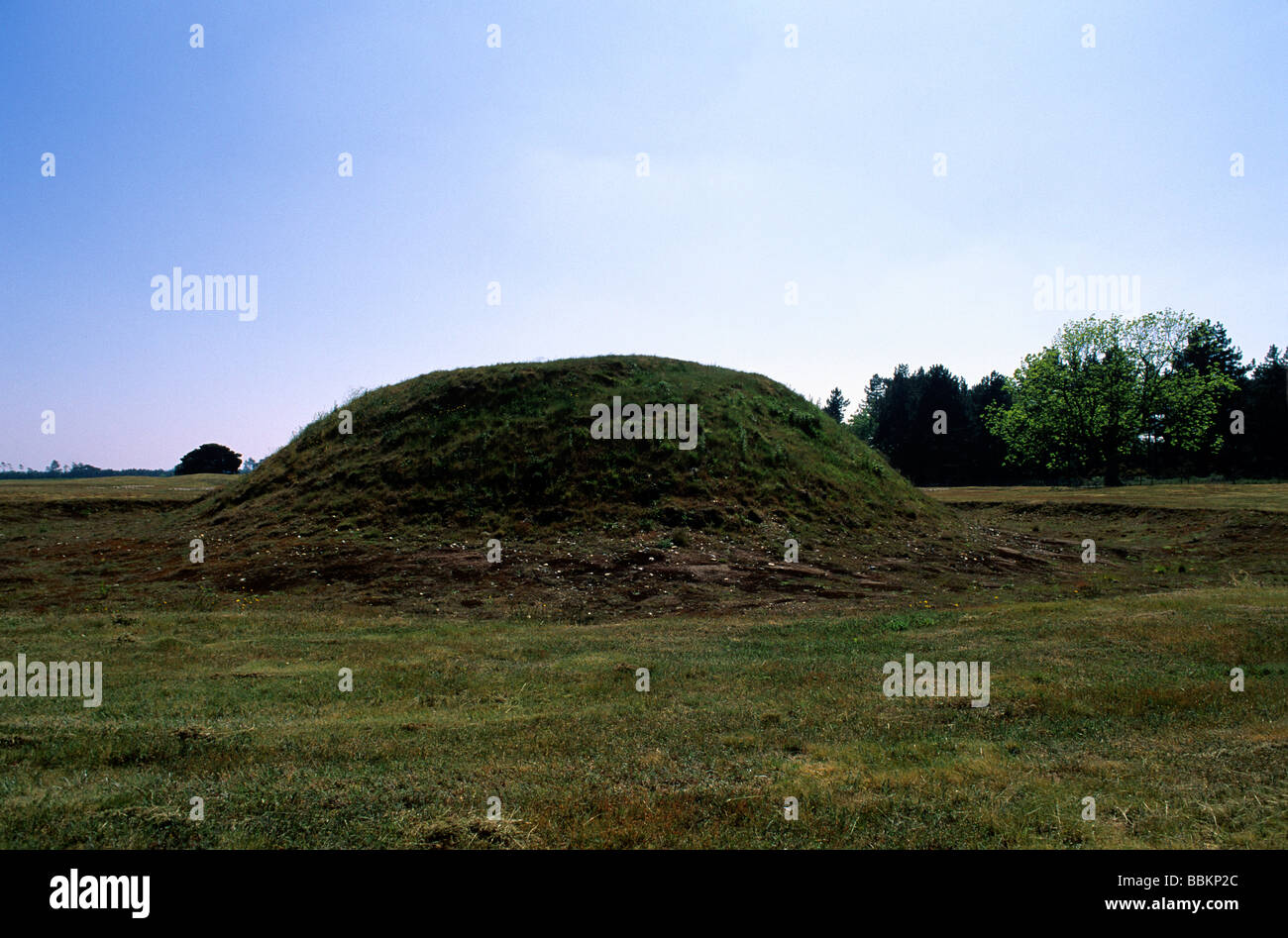 Burial Mound at Sutton Hoo Stock Photo