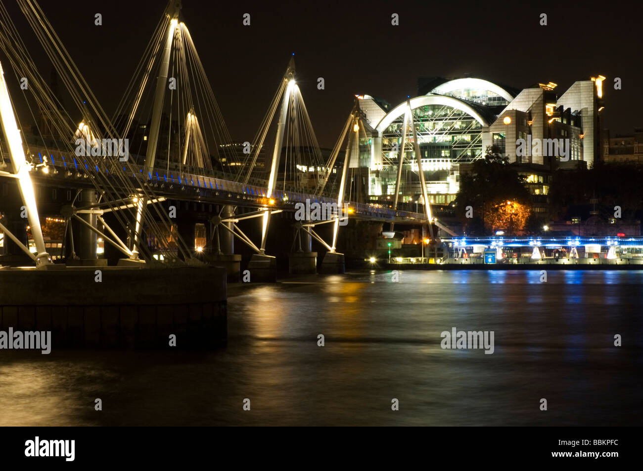 Charing Cross Station And 1 Embankment Place At Night From