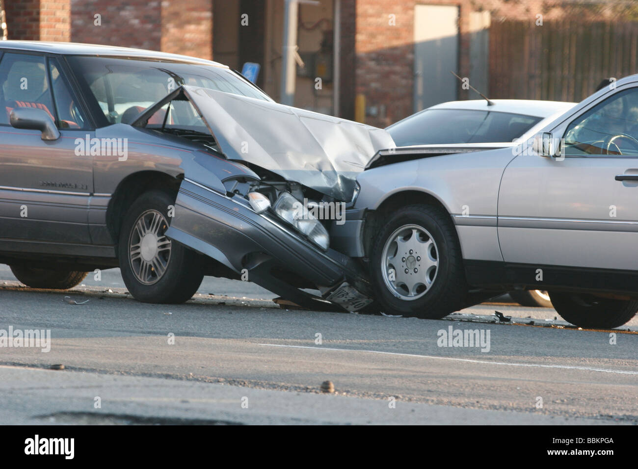 Automobile crash in Richmond,Virginia Stock Photo