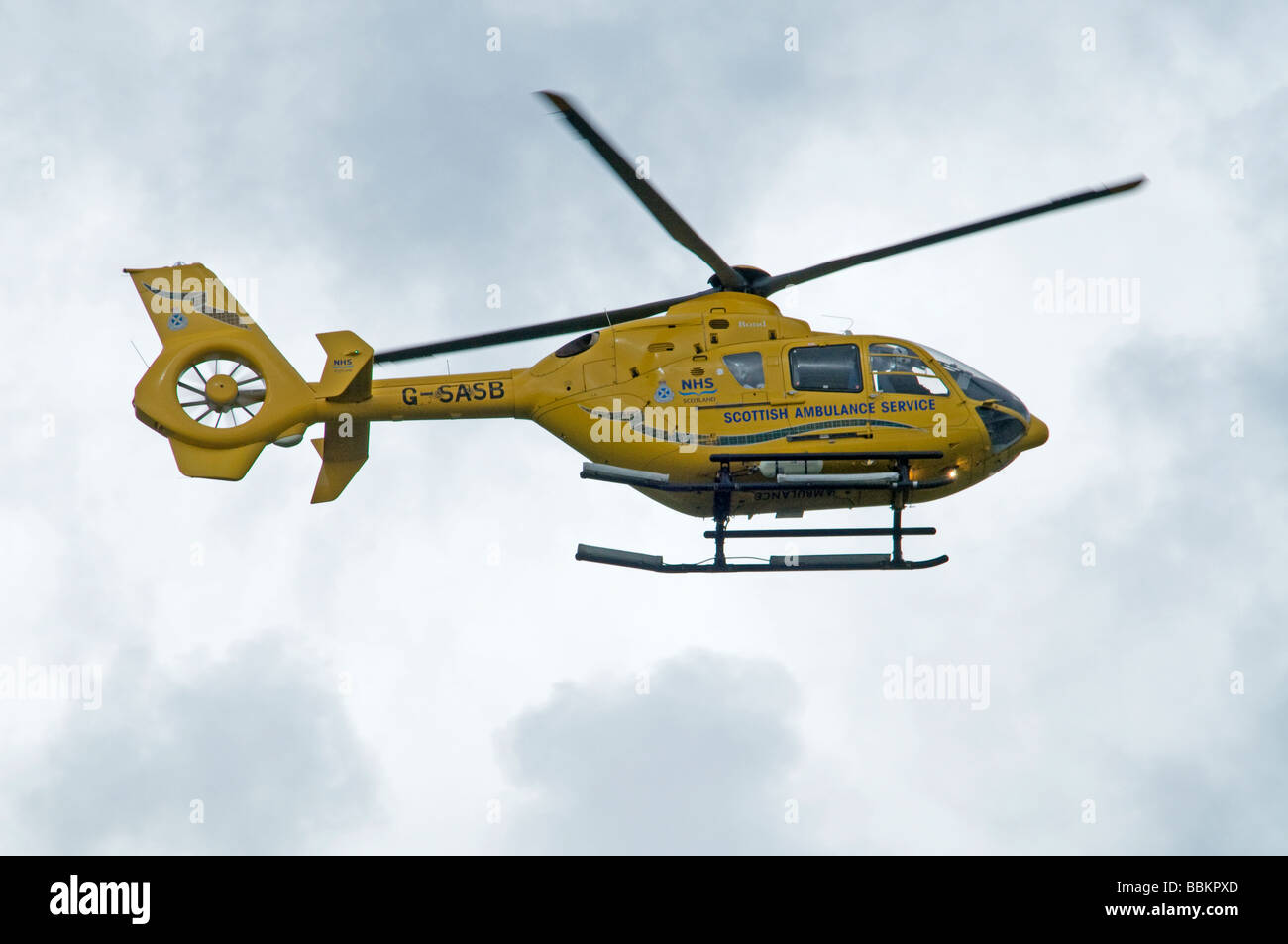 G-SASB Eurocopter EC135T2 Scottish Air Ambulance Bond Air Services Ltd  SCO 2500 Stock Photo