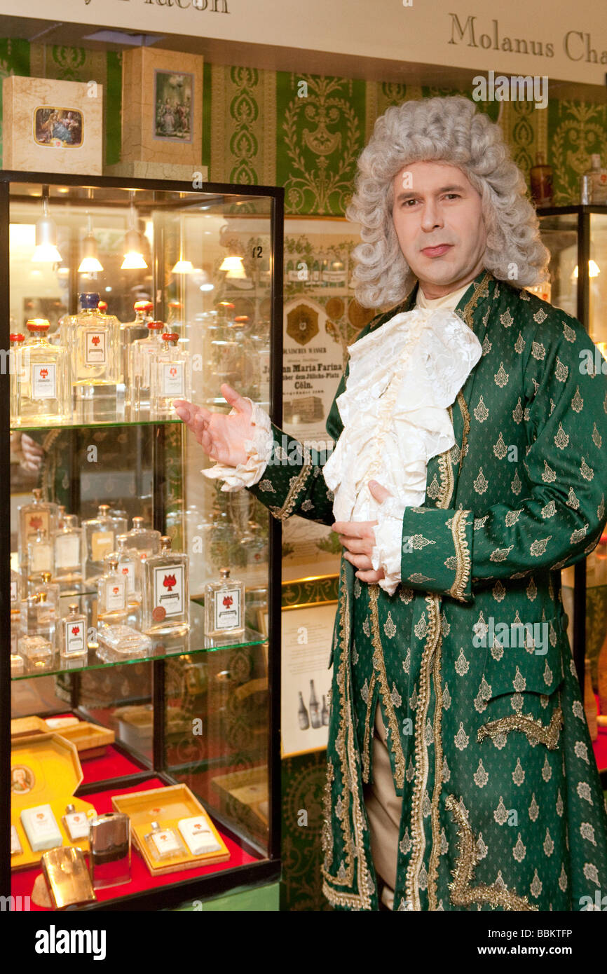 Guidance in a period costume through the Farina Museum Stock Photo
