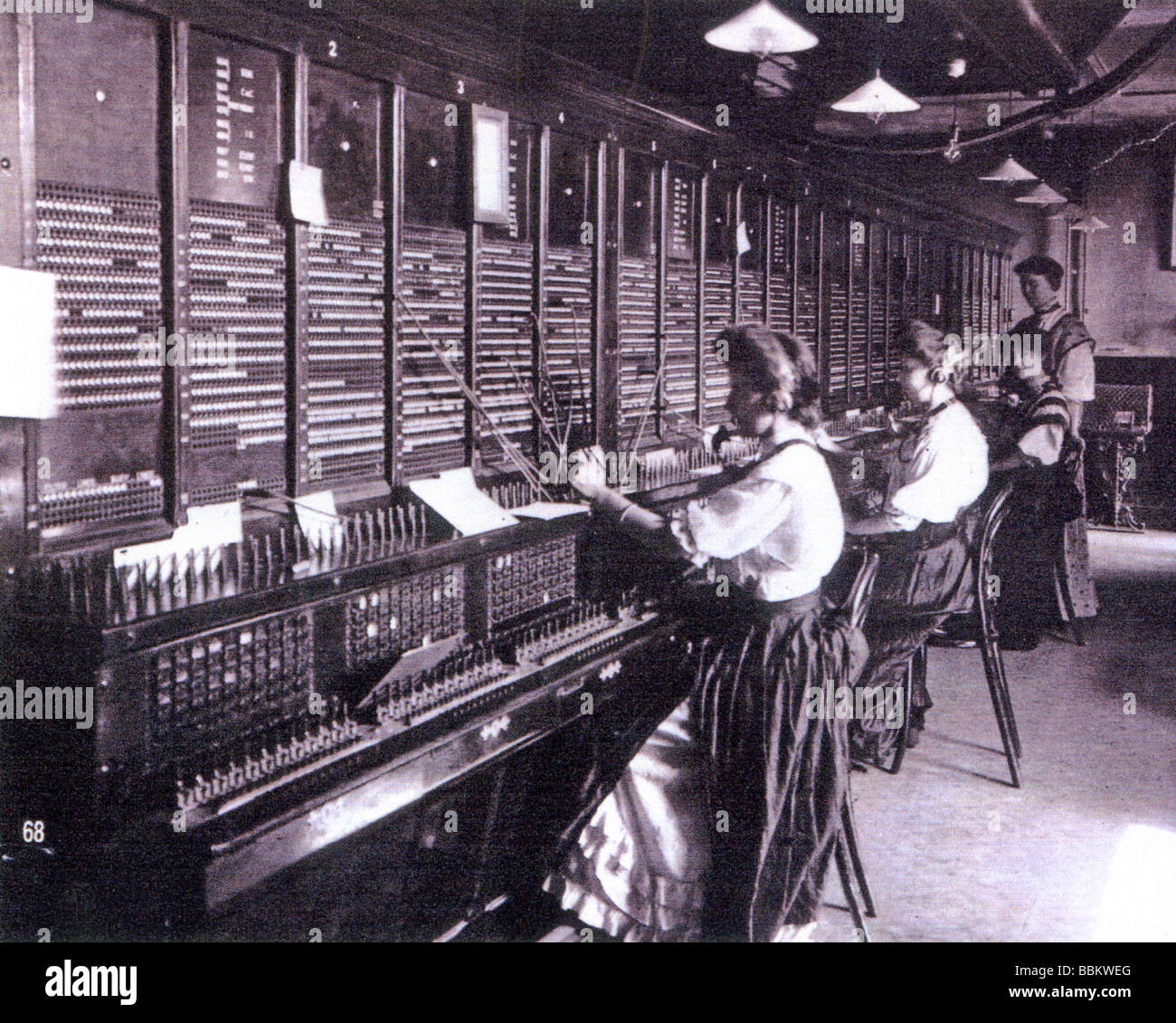 TELEPHONE EXCHANGE in the House of Parliament in 1912 Stock Photo Alamy