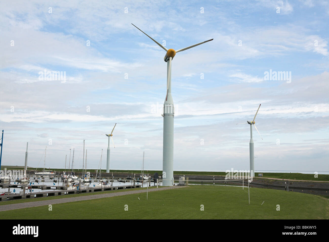 Wind turbine or wind mill, Texel island, Holland, The Netherlands Stock Photo