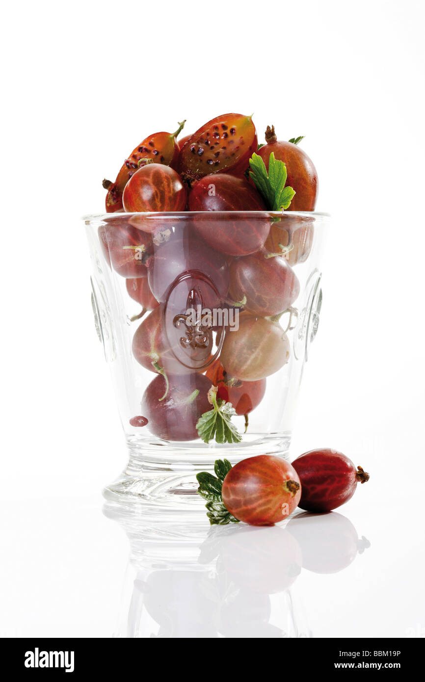 Gooseberries in a glass Stock Photo