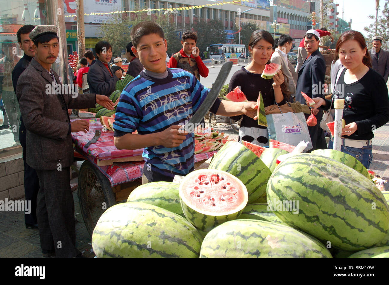 Local Uyghur people in Urumqi, Xinjiang, CHINA Stock Photo - Alamy