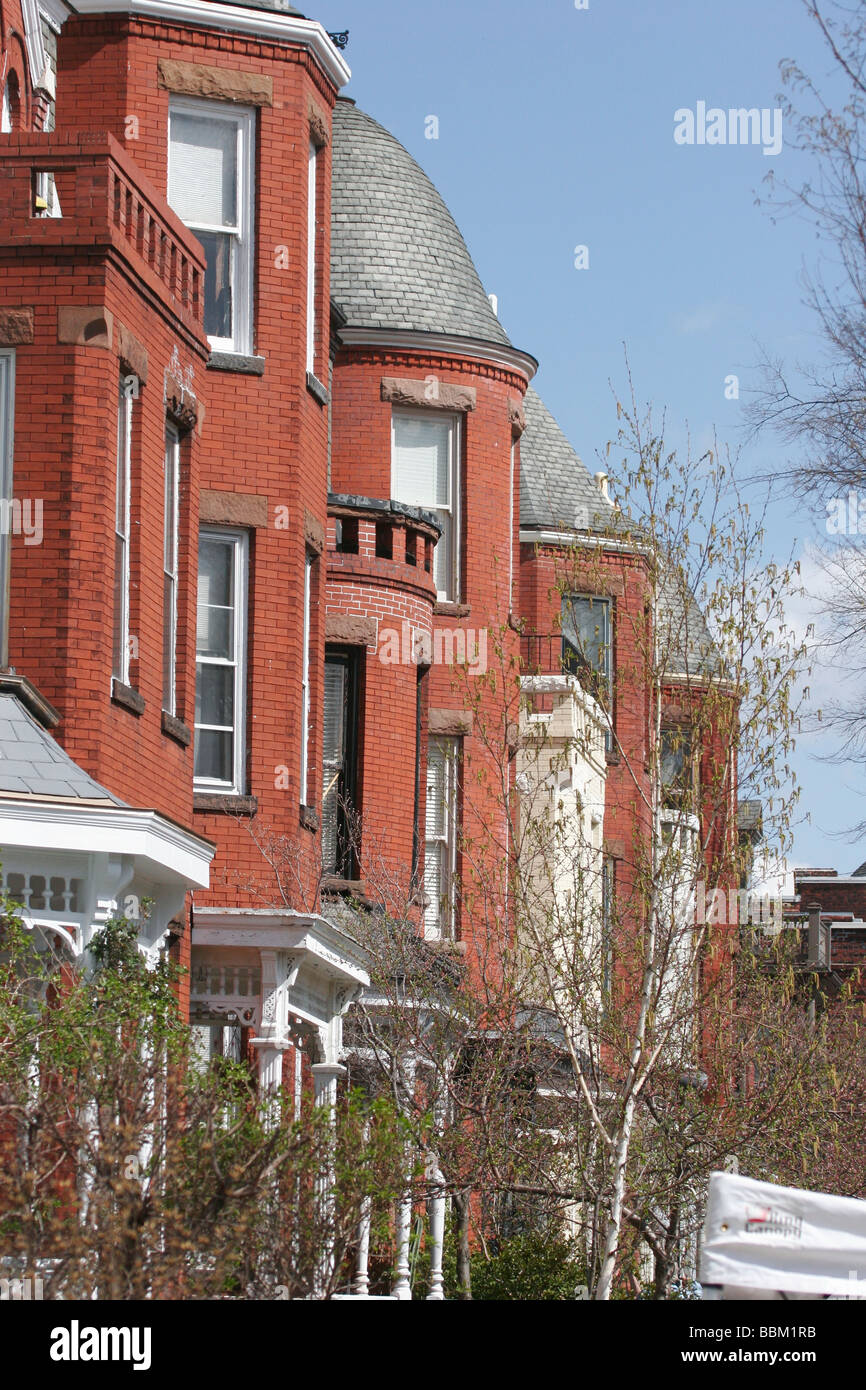 Row houses from the early 20th century in Richmond,Virginia Stock Photo