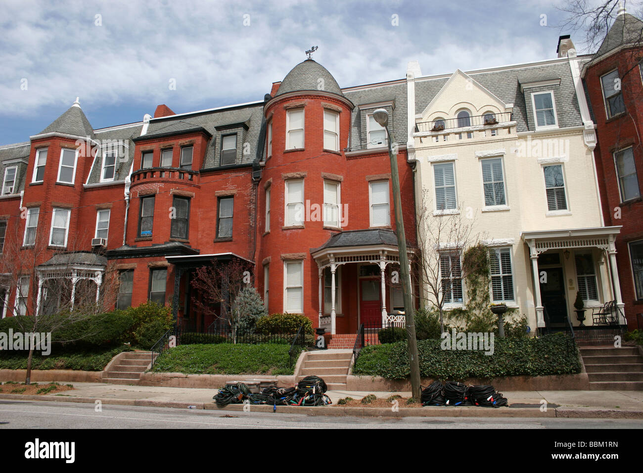 Row houses from the early 20th century in Richmond,Virginia Stock Photo